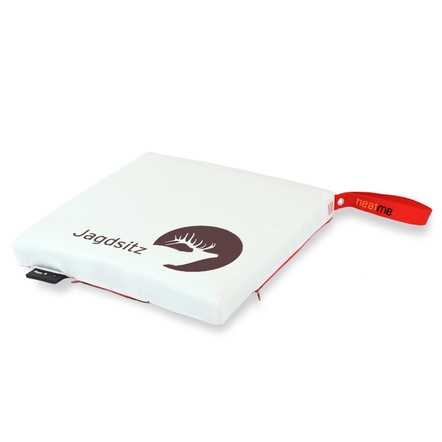 heatme classic Single Akku Heizkissen kabellos Motiv Jagdsitz weiss