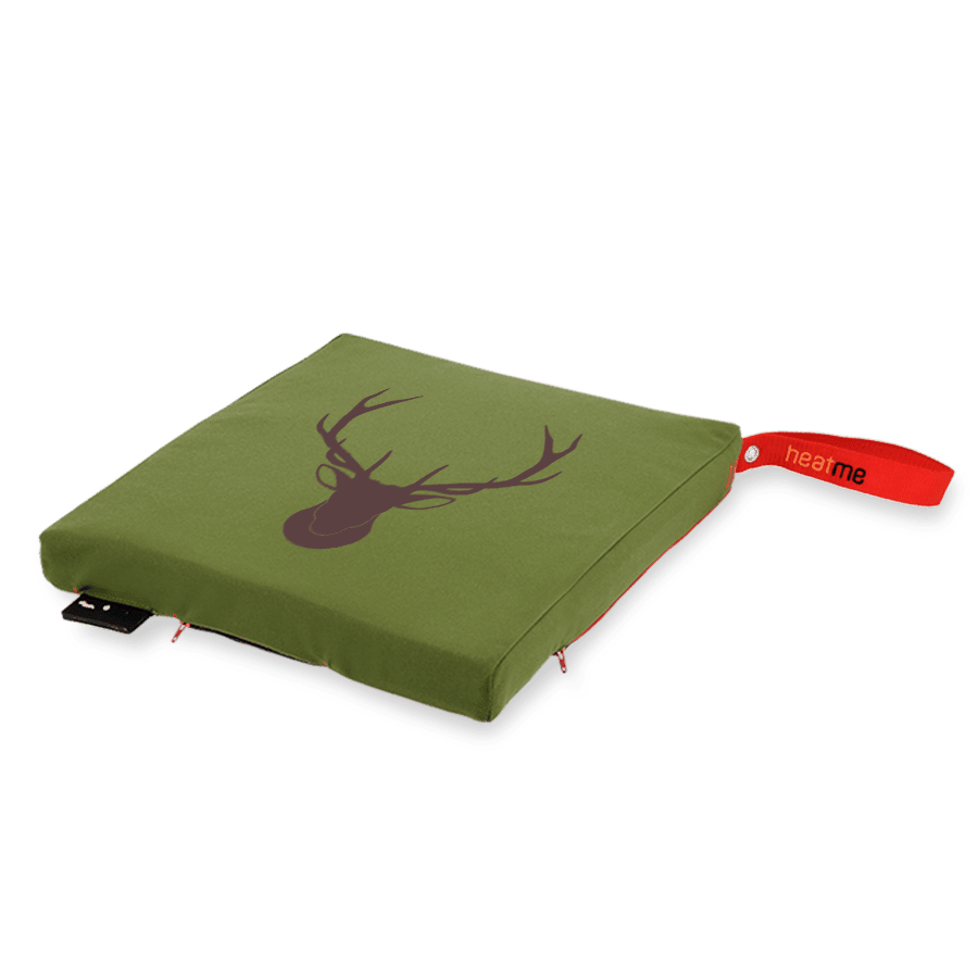 heatme classic Single Akku Heizkissen kabellos Motiv Hirsch olive