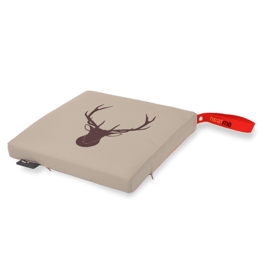heatme classic Single Akku Heizkissen kabellos Motiv Hirsch sand