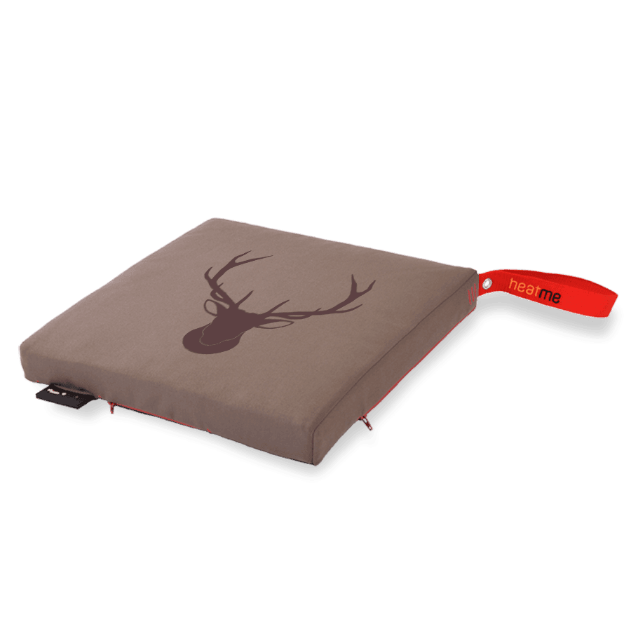 heatme classic Single Akku Heizkissen kabellos Motiv Hirsch taupe