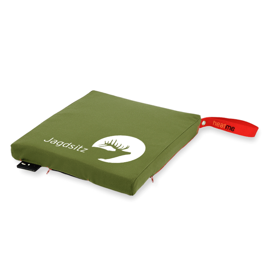 heatme classic Single Akku Heizkissen kabellos Motiv Jagdsitz olive