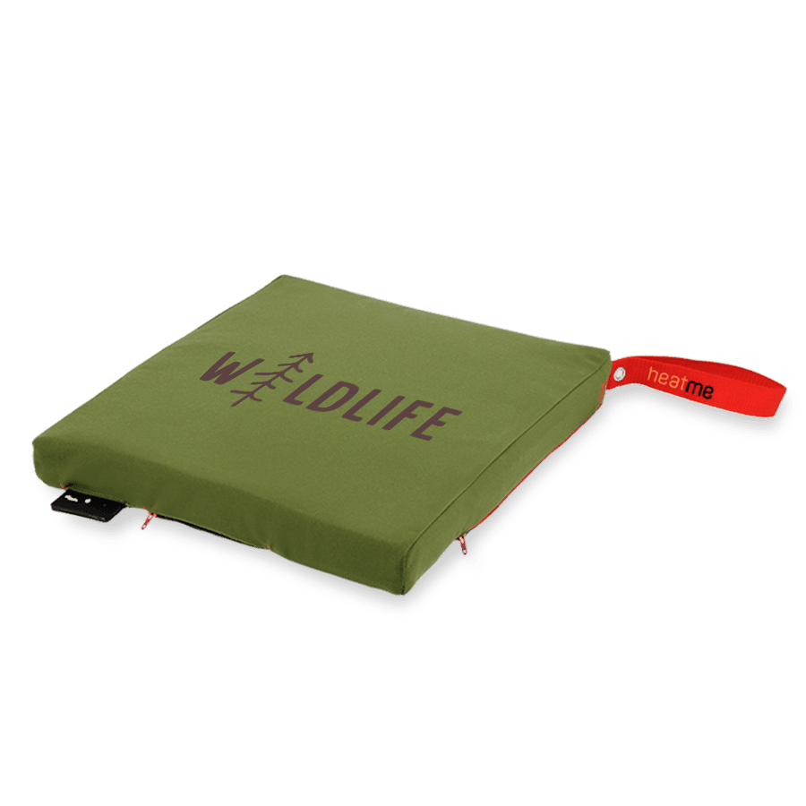 heatme classic Single Akku Heizkissen kabellos Motiv Wildlife olive
